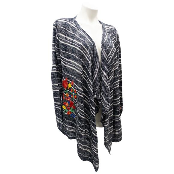 Desigual  Patricia Lightweight Floral Embroidered Cardigan Sweater Women's XL - Picture 5 of 8